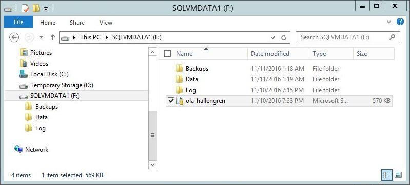 File and backup locations