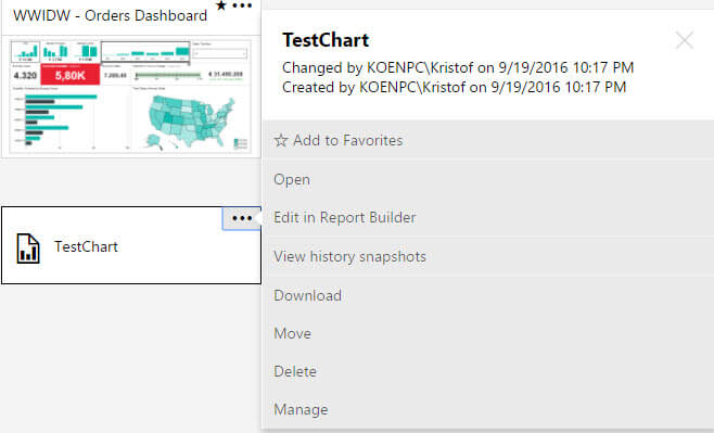 Paginated Report Context Menu in SSRS