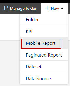 create mobile report