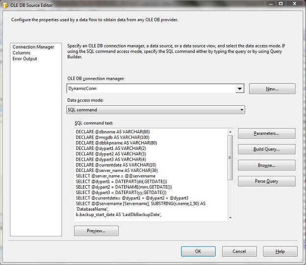 SSIS logic to capture data