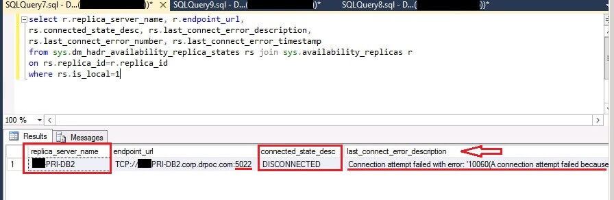 Connection attempt failed with error: '10060(A connection attempt failed because the connected party did not properly respond