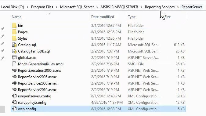 Report Server Directory