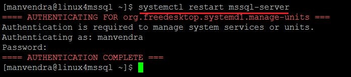 restart mssql-server