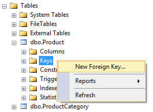 use ssms to create foreign key