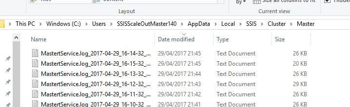 scale out service log