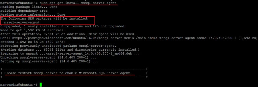 install SQL Server Agent