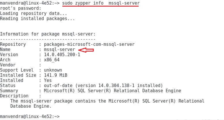 SQL Server update on SUSE