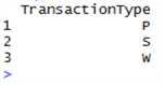 transaction type