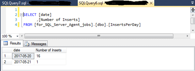 Aggregate Data per Day for the SQL Server Agent Job