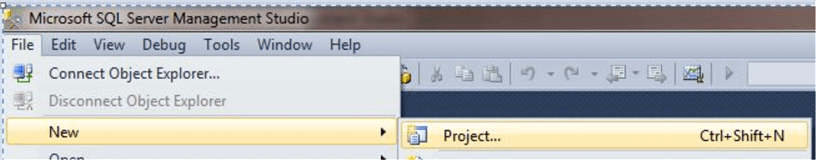 SSMS - Project Creation