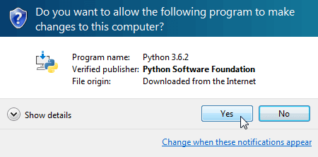 allow python install