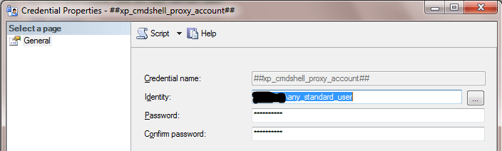 SQL Server Proxy Account for xp_cmdshell