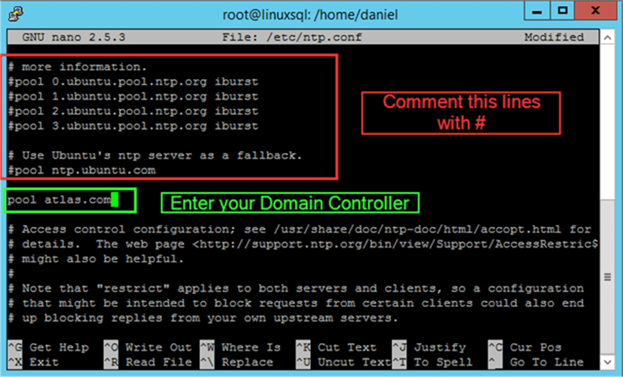 Configuring ntp client - Description: It is a best practice to synchronize time with the domain controller.