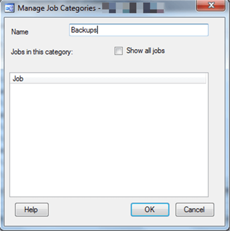 Add Backups to Job Categories list