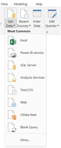 Power BI Desktop Get data from the CSV file
