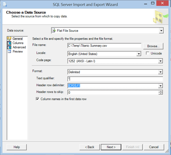 SQL Server Import and Export Wizard to import the data