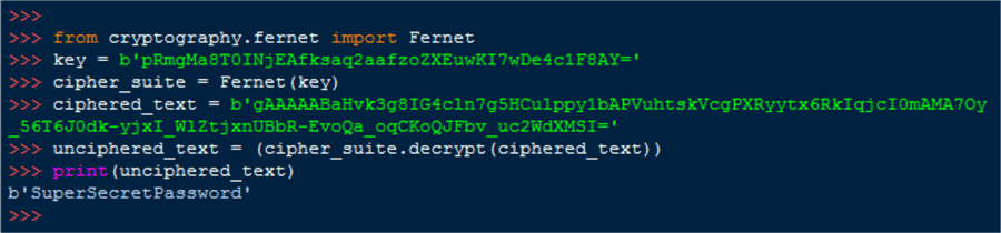 cryptography fernet