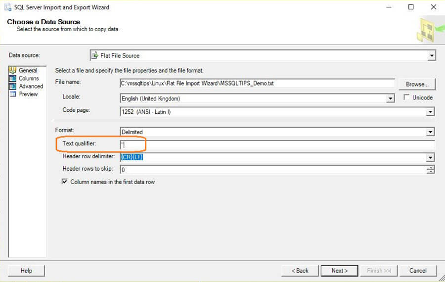 set the Text qualifier as " i.e. double quotes in the Import Data Wizard