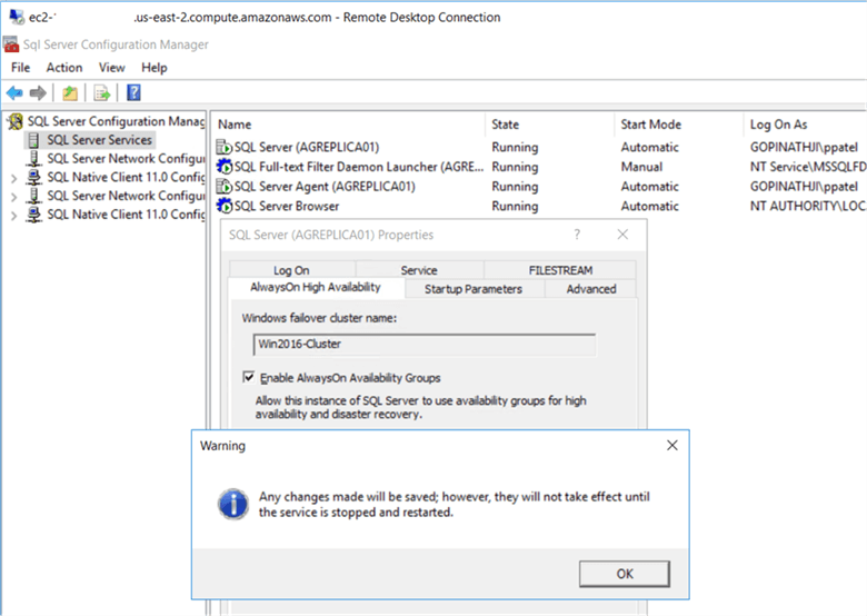 enable always on in sql server configuration manager
