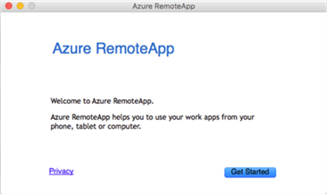 Microsoft RDP Azure Remote App