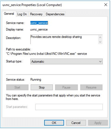 UltraVNC Service Windows