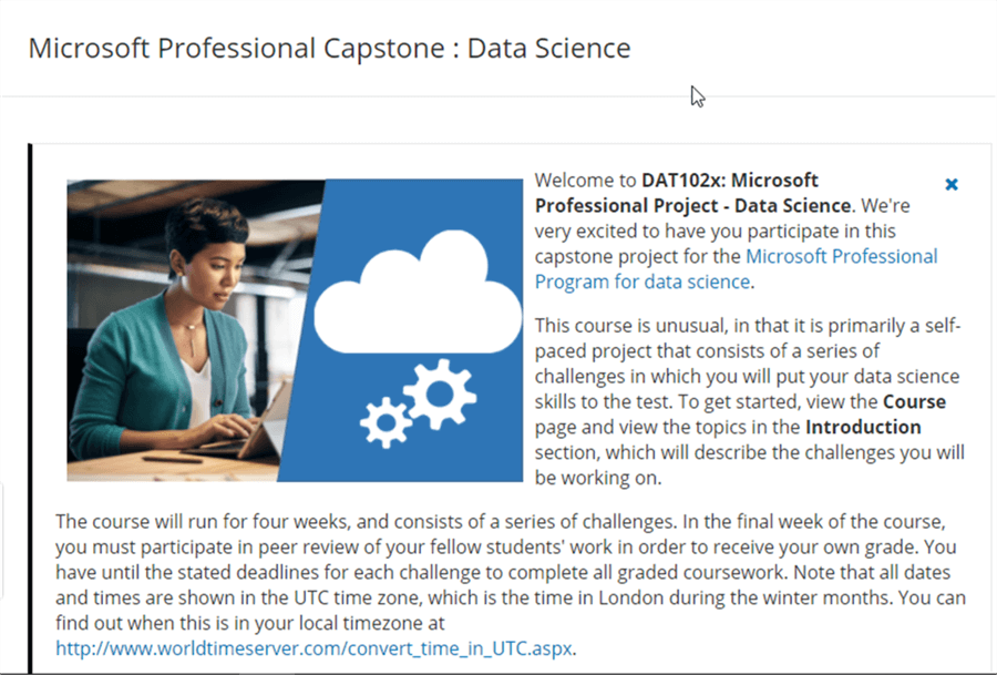 Microsoft Professional Capsotne: Data science