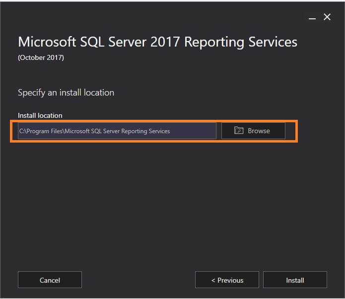 SQL Server Reporting Services- install reporting services directory