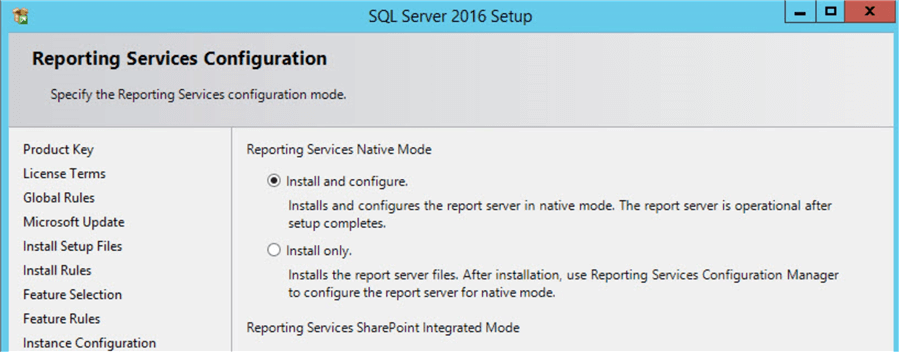 Reporting service in Native Mode and Sharepoint integrated Mode