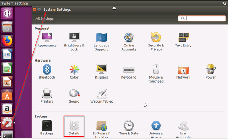 Image 2: Setting in ubuntu OS