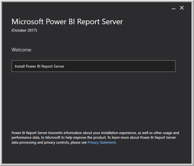 PBIRS Install - Description: Power BI Report Server Install