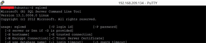 sql server command line linux