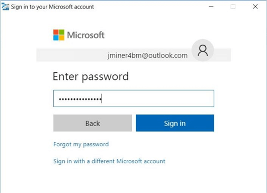 Azure Storage Explorer - User Password - Description: Enter the password for the Azure Subscription.