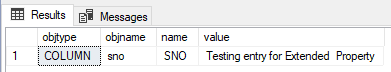 query extended properties