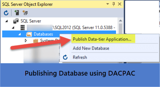 publish data-tier application for SQL Server Continuous Integration