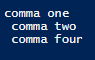 comma one