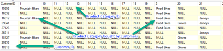 CustomerPurchaseData - Description: List of products bought by customer