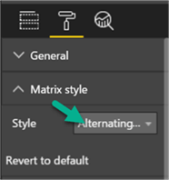 Matrix - Description: Give style to chart