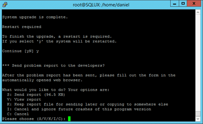Screen capture 6 - Description: In case something happens you can send an error log to the developers.