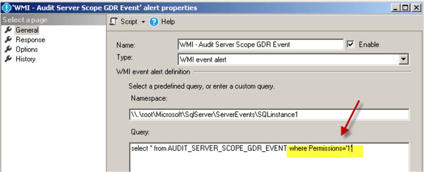 Alert to audit Grant/Revoke/Deny CONNECT SQL server permission