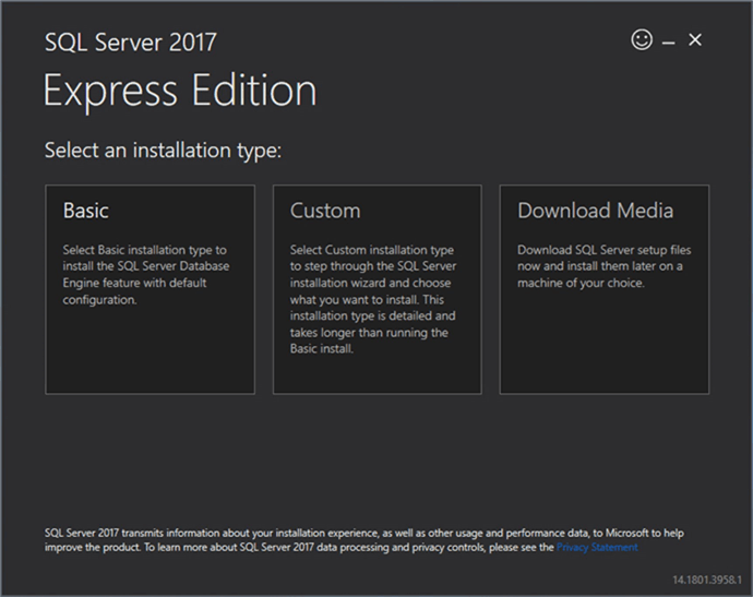 mock Eventyrer håber Installing SQL Server 2017 Express