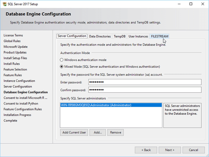 Screen Capture 12 - Description: Authentication Mode Configuration.