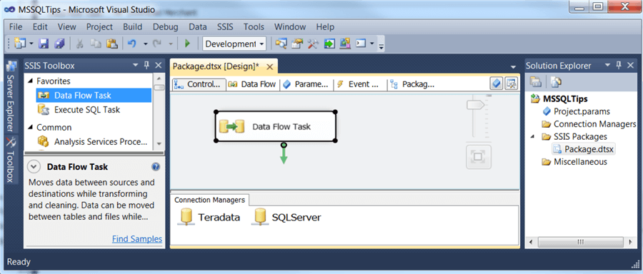 Create a new Data Flow Task