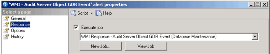 Server objects permissions change - alert responce