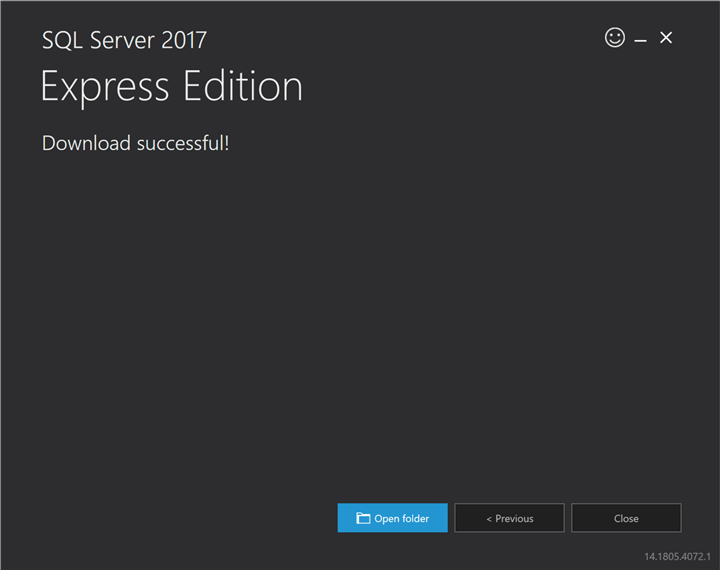 Express Edition download - success