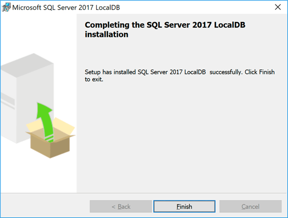 SqlLocalDb installer - complete