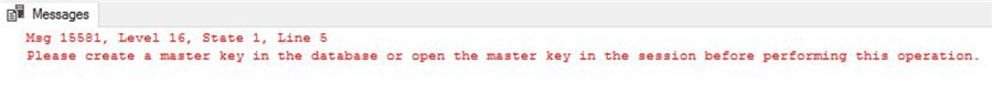 error create master key