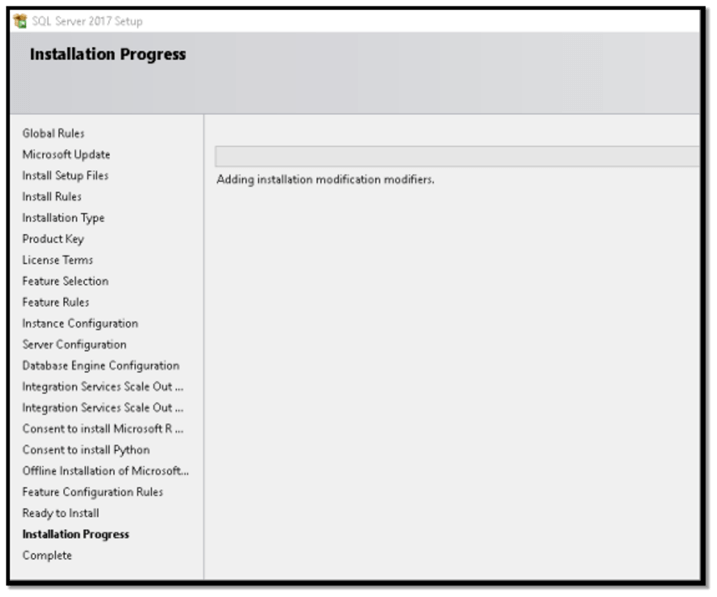 sql developer edition install progress