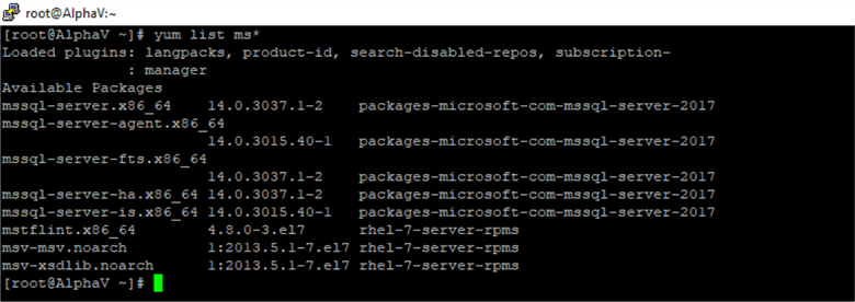 Check any preinstalled package related to Microsoft SQL Server.