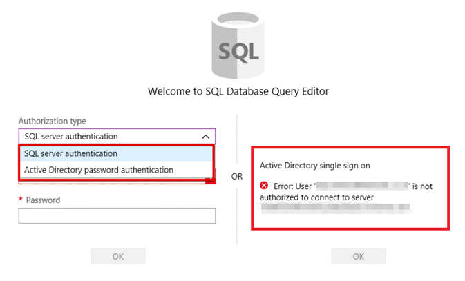 connect to azure query editor