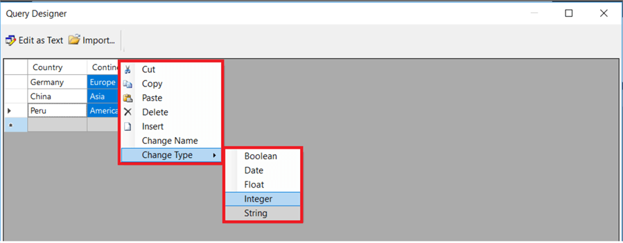 query designer edit table attributes